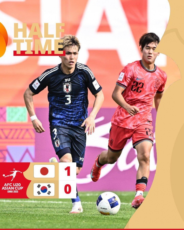 半場-神田奏真破門金民秀撲救失誤 日本U20暫1-0韓國U20